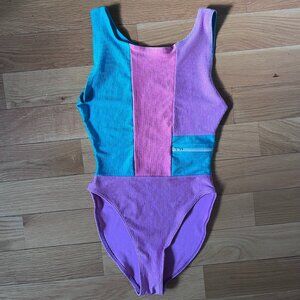 Vintage Marika 80's Neon Bodysuit / Swimsuit
